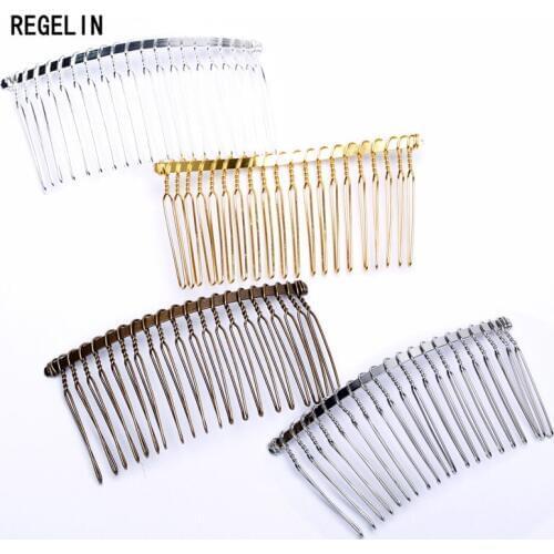REGELIN 12/15/20 Teeth Metal Hair Comb Hair Clips Claw Hairpins 10pcs DIY Jewelry Findings Components Wedding Hair Jewelry