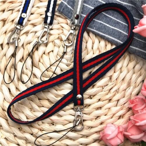 Fashion Color Matching Mobile Phone Portable Long Lanyard Hand Rope Neck Strap USB Mobile Hard Disk Cord Keychain Phone Charm