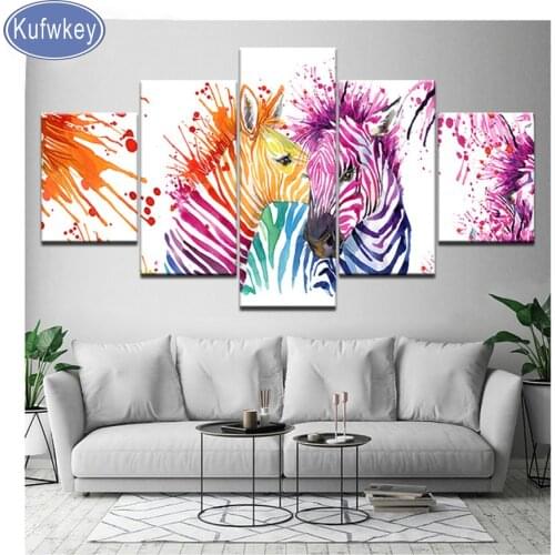 Multi-pictures 5d diy diamond painting"watercolor horse"wall picture diy handmade 3d embroidery,needlework,diamond mosaic decor