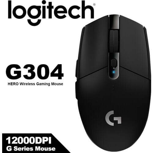 Logitech G304 Wireless Gaming Mouse With 2.4G HERO Engine 12000DPI 1MS Report Rate for LOL PUBG Fortnite Overwatch CSGO