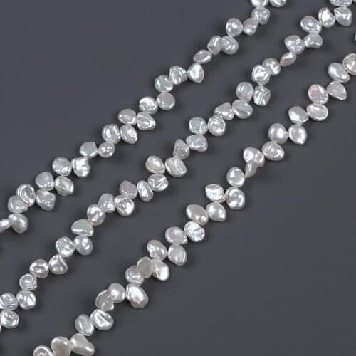 Hot Selling Natural Color Freshwater Keshi Pearl 8-9mm Grade AA Bead String For Jewelry Making DIY Bracelet Necklace Accessory