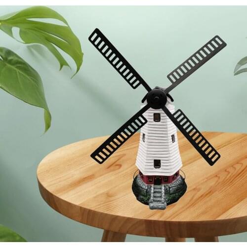 NEW SOLAR POWERED LED LIGHT TRADITIONAL WINDMILL GARDEN ORNAMENTS