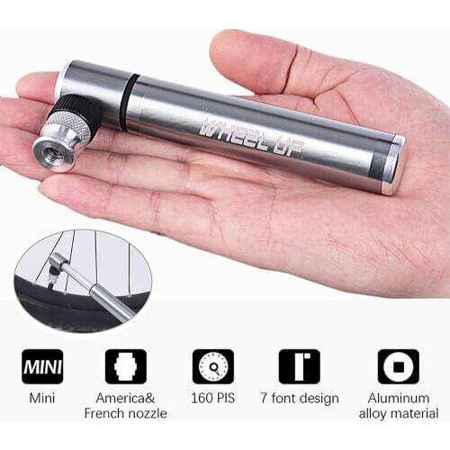 Mini Portable Aluminum Alloy 160PSI Bike Tire Pump Basketball Football Inflator