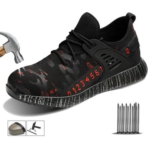 Work Safety Boot Men Anti-smashing Work Shoes Anti-static Work Boots Men Indestructible Work Sneakers Steel Toe Shoes