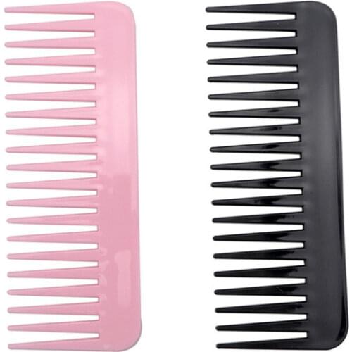 1Pc Large Wide Hair Combs Professional Comb Black Plastic Pro Salon Barber Hairdressing Combs Reduce Hair Loss Hair Care Tool