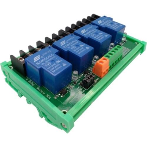 4 way 5V 12V 24V 30A relay module Optocoupler isolation high and low level trigger smart home PLC automatic control with Base