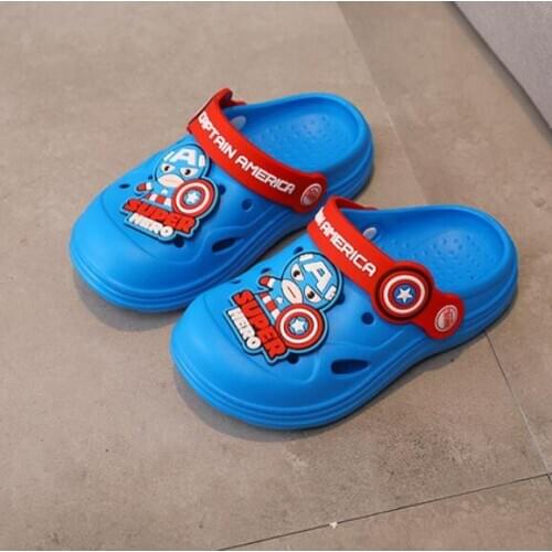 Kid Toddler Boy Girl Sandal Children Captain America Shoes Soft Baby Slipper Flat Flip Flop Slipper Beach Sandal