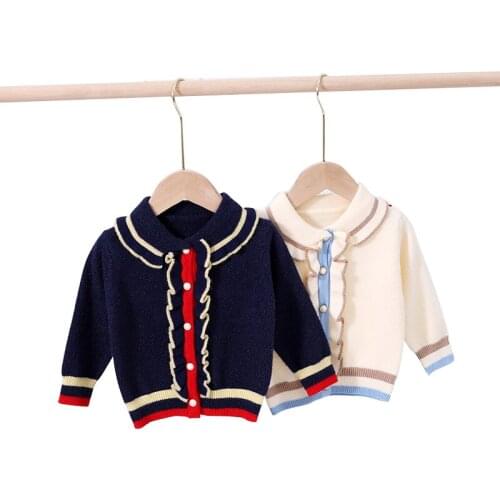 Sweater Cardigan Age For 1 - 6 Years Baby Girls Knit Long Sleeve Knit Tops 2021 New Arrival Fall Winter Children Warm Clothes