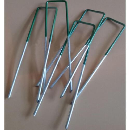 1 Pcs U Shaped Carbon Steel Garden Pins Netting Stakes Ground Spikes Landscape Cover Pegs