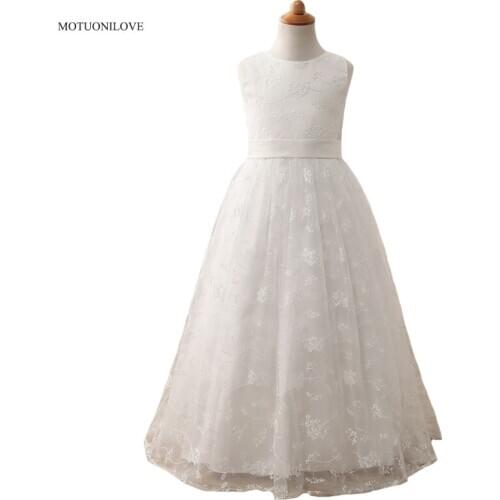 Vintage Flower Girl Dresses Princess Baby Evening Wedding Birthday Party Kids Children Dresses First Communion Dresses For Girls