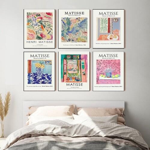 Retro Vintage Henri Matisse Posters Multicolored Colors Canvas Painting And Prints Abstract Landscape Pictures For Home Decor