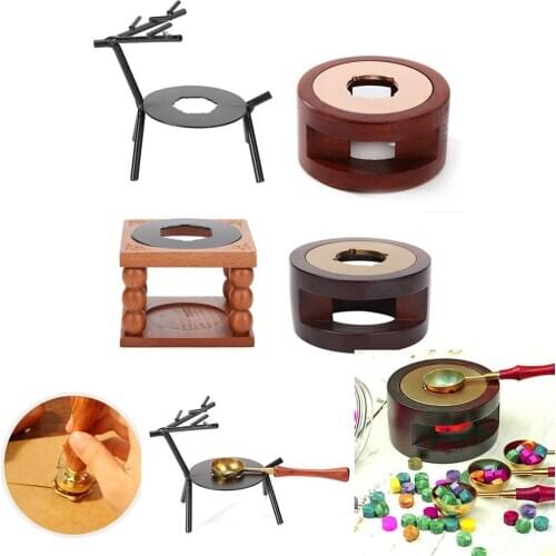 Vintage Stamp Wax Seal Beads Sticks Warmer Wax Handle Sealing Wax Melting Furnace Stove Wax Sealing Decor Wax Stamp Craft Gift