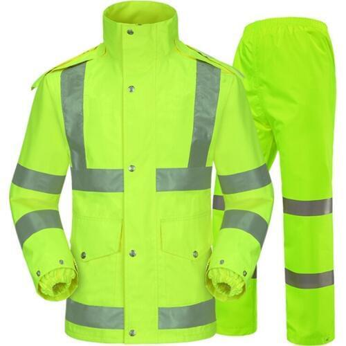 Skynet High Quanlity Multifunctional Raincoat Suit for Adults Waterproof Work Uniform Rainwear Fluorescent Color