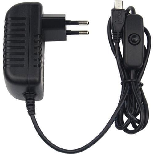 5V 3A Power Supply Charger AC Adapter Micro USB Cable with Power On/Off Switch For Raspberry Pi 3 pi pro Model B B+ Plus