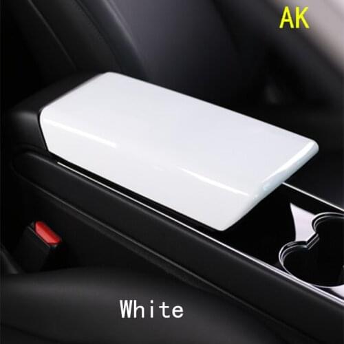 Car Center control armrest box protective cover For Tesla Model 3 central handrail panel cover interior decoration 2017-2019
