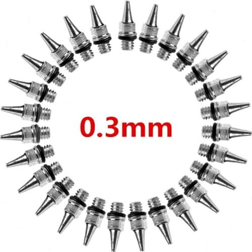 3Pcs/lot 0.3mm Airbrush Accessories Machine Part Fluid Nozzle With Bottle New