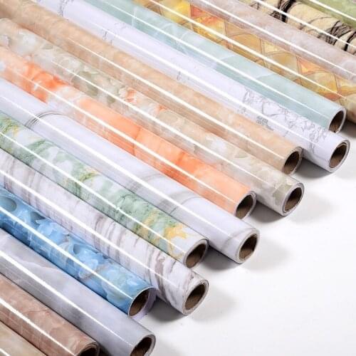 17 Colors Home Decor Marble Contact Paper Wall Stickers Marble Countertop Stickers Bathroom Self Adhesive Waterproof Wallpaper