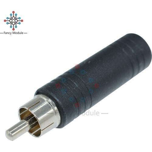 2PCS HOT RCA Male Plug to 1/4 6.35mm Female Jack Audio Adapter Connector CF