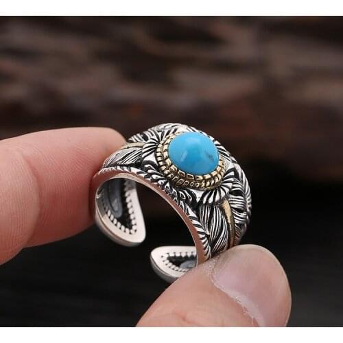 925 STERLING SILVER feather women mens rings Ring jewelry A4952