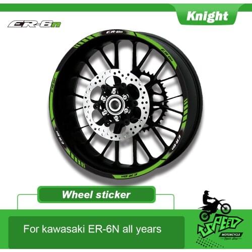Motorcycle Racing equipment Accessories Wheel Tire Rim Decoration Adhesive Reflective Decal Sticker For Kawasaki ER6N ER-6N