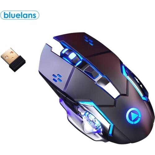 2.4G Wireless Rechargeable 1600DPI Adjustable Backlit Gaming Mouse for PC Laptop Rechargeable Backlight Silent Mouse For CSGO