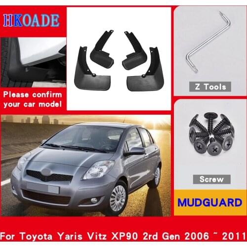 Car Fender Mud Flaps For Toyota Yaris Vitz XP90 2rd Gen 2006-2011 Mudguards Splash Guards Fender Mudflaps Car Fender Accessories