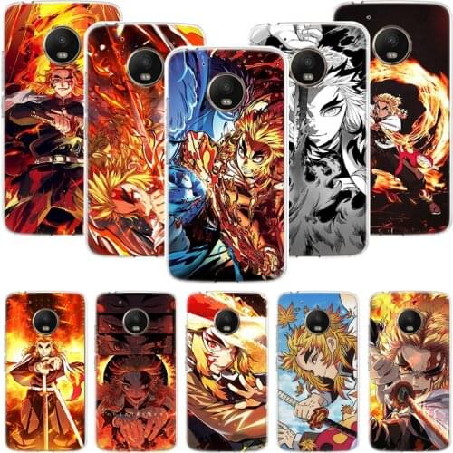 Demon Slayer Rengoku Kyoujurou Phone Case For Motorola Moto G9 G8 G7 G6 G5 E6 E5 E4 Plus Play Power One Action Macro Coque Cover