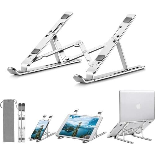 Laptop Holder for MacBook Air Pro Notebook Foldable Aluminium Alloy Laptop Stand for Desk Bracket Laptop Holder for PC Notebook