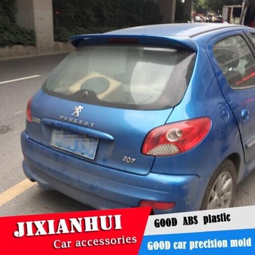 For Peugeot 207 Spoiler 2006-2013 Peugeot 207 Spoiler WXK ABS plastic Material Car Rear Wing Color Rear Spoiler