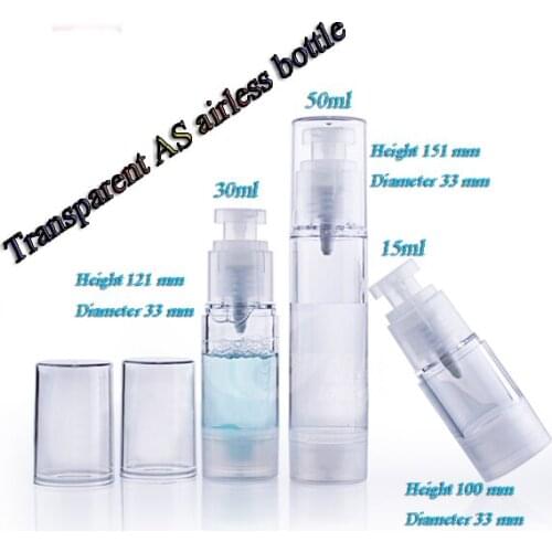 Capacity 30ml 200pcs/lot AS transparent vacuum bottles, plastic vacuum points bottling, bottle vacuum presses