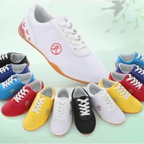 Canvas Breathable Tai Chi Shoes Free Flexible Kung Fu Wushu Shoes Martial Arts Sneaker Sports Training Footwear