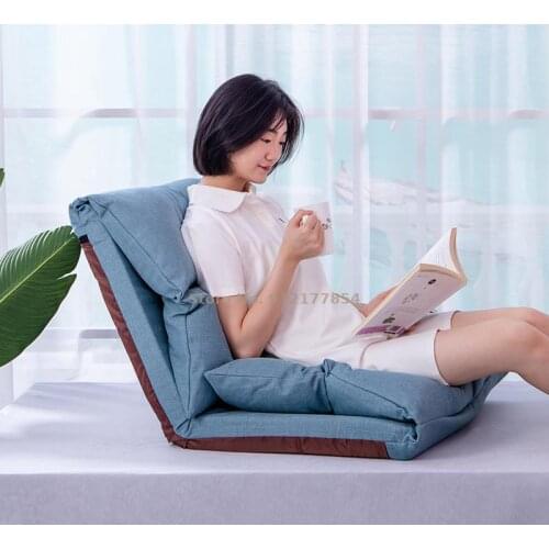 Lazy sofa chair single tatami foldable sofa bed modern minimalist bedroom balcony bay window small recliner