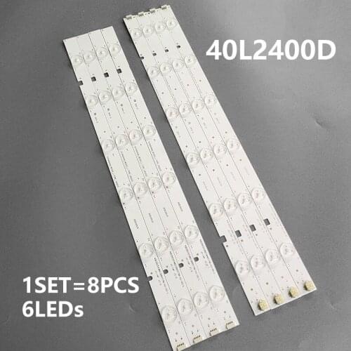 100% New 1set =8pcs LED Backlight Strip SVT400A94_REV03_R_TYPE_140203 SVT400A94_REV03_L_TYPE_140203 For TL400FSB1-S 40L2400D