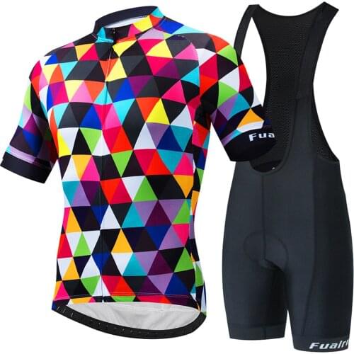 2022 New Fualrny 100% Polyester Pro Cycling Jersey Set MTB Bicycle Clothes Sportswear Bike Clothing Maillot Ropa Ciclismo Cycli