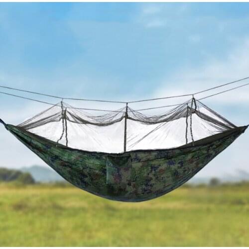 Outdoor camping gadgets camouflage tent mosquito net hammock 260*140cm mosquito net hammock outdoor anti-mosquito hanging tent