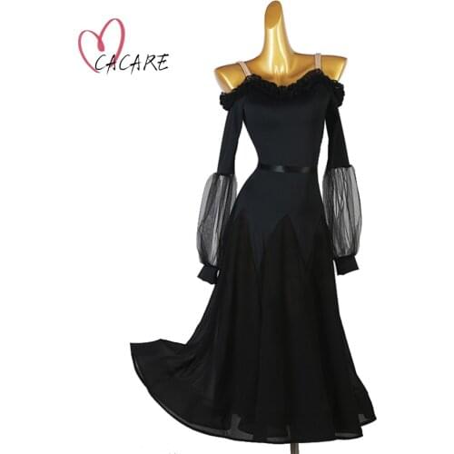 Elegant Ballroom Dress Dance Competition Dresses Standard Tango Waltz Modern Costume Women Flamenco Customize D1105 Big Hem