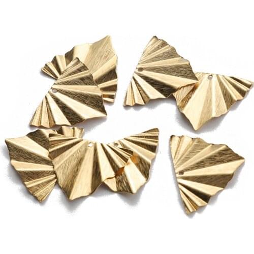 20pcs Brass Charms 29x22mm Triangle Leaf Charms Pendant Hanging Earring Charms For Jewelry Making DIY Findings Crafts