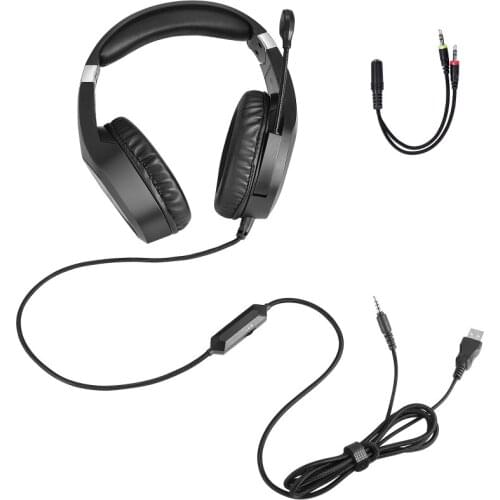 J20 3.5mm Head-mounted Wired Headset Gaming Stereo RGB Colorful Glow Light Headphone With Mic For PC Laptops Support Dropship