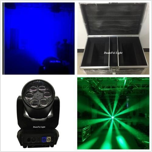 Roadcase) 8pieces Flower Dj Effect Wash Zoom Moving Head LED Lyre Dmx B-eye moving head led rgbw wash 6x40w