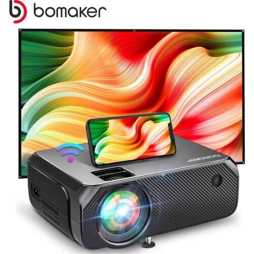 BOMKAER GC355 LED Projector Android 10.0 WIFI Full HD 1080P 300 inch Big Screen Proyector Home Theater Smart Video Projector