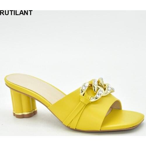 Strange Heel Peep Toe Slippers Shallow Novelty Patchwork Party Metal Decoratio Sweet Women Shoes High Heel Wedding Shoes Bride