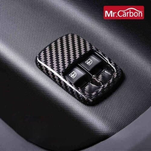 Car Window Control Panel Decoration Cover Carbon Fiber Protection Styling Accessories For Mercedes Smart fortwo forfour 453