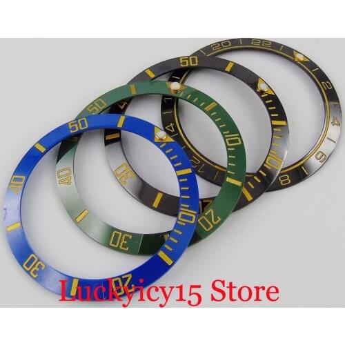 High Quality 38mm Watch Bezel Insert Ring Gold Marks Fit 40mm Men Watch