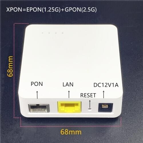 XPON Minni ONU 68MM XPON EPON1.25G/GPON2.5G G/EPON English ONU FTTH modem G/EPON compatible router Version ONU MINI68*68MM