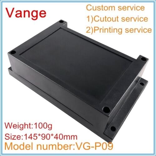 1pcs/lot din rail product outlet box 145*90*40mm ABS plastic housing enclosure diy cases for micro controller unit design