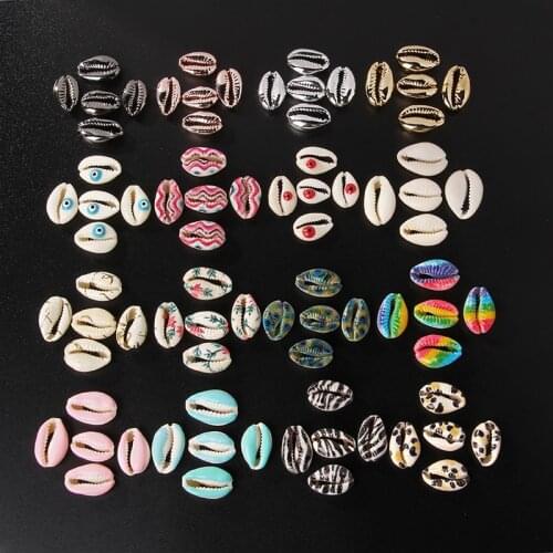 10pcs/lot Multicolor Natural Shell Loose Spacer Beads 10-20mm Oval Beaded For Jewelry Charm Necklace Bracelet Earrings Accessory