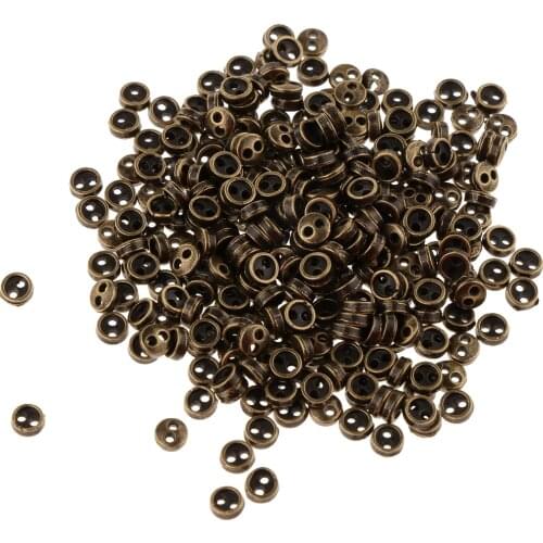 300pcs/set Mini Metal Tiny Buttons for Doll Clothes DIY Making Accessories Light Bronze