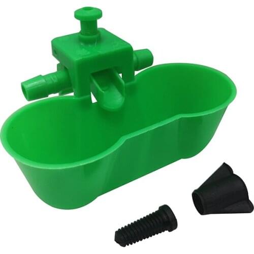 Green Double Bowl Drinking Water Quail Automatic Cup Size Reference Picture Convenient Cleaning Automatic Fill Water 4 Pcs