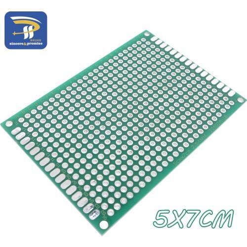 5*7CM PCB 5x7 PCB 2.54MM Double Side Prototype PCB diy Universal Printed Circuit Board