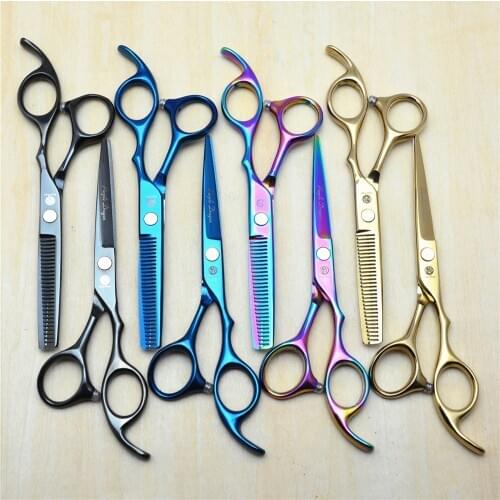 6inch 17.5cm Purple Dragon Professional Hair Scissors Hairdressing Cutting Shears Thinning Scissors Salon Hair Styling Tools